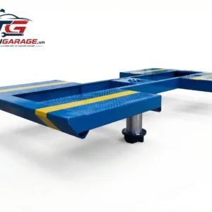 Cầu nâng 1 trụ mặt bàn cánh bướm AIRTEK-CB màu xanh dương, kích thước 4500x2100x200mm.