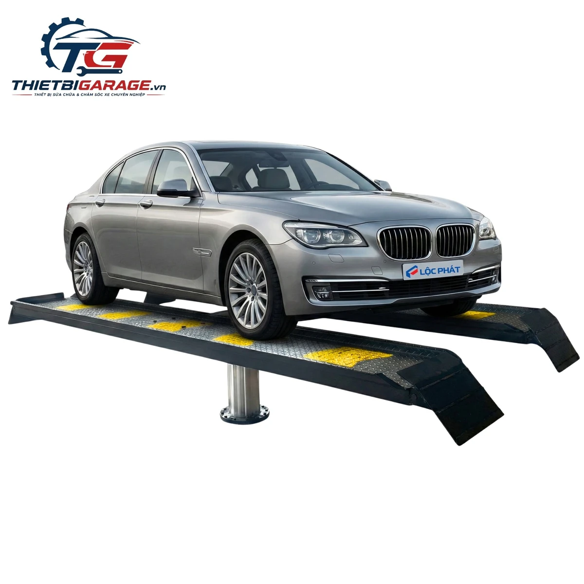 Cầu nâng 1 trụ rửa xe ô tô AIRTEK Lộc Phát, giá rẻ, chất lượng cao, phù hợp mọi garage.