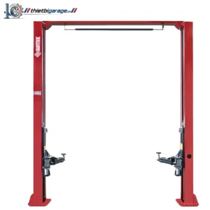 Cận cảnh cầu nâng ô tô 2 trụ Suntek-4000T, hiển thị rõ tải trọng 4000kg.