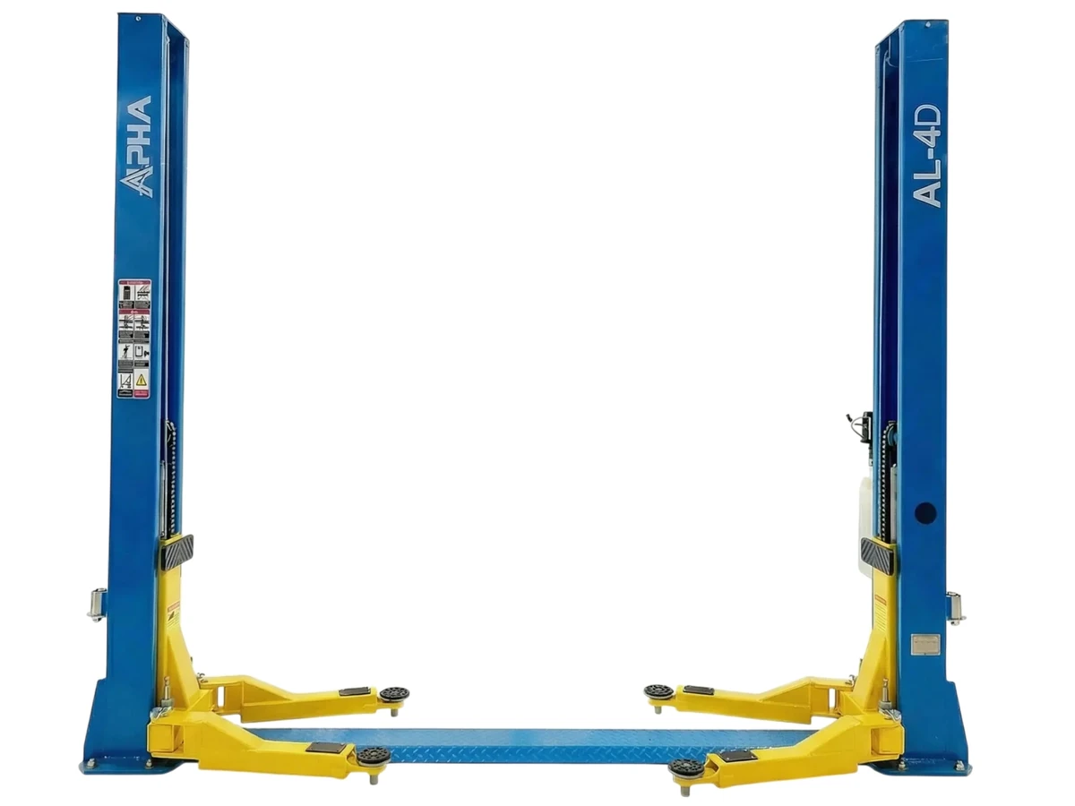 Hình ảnh minh họa các thông số kỹ thuật của cầu nâng ô tô 2 trụ Alpha AL-4D