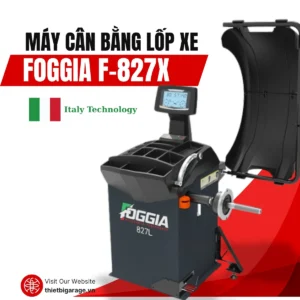 Máy cân bằng lốp xe FOGGIA F827L tự động laser công nghệ Italy chính hãng.