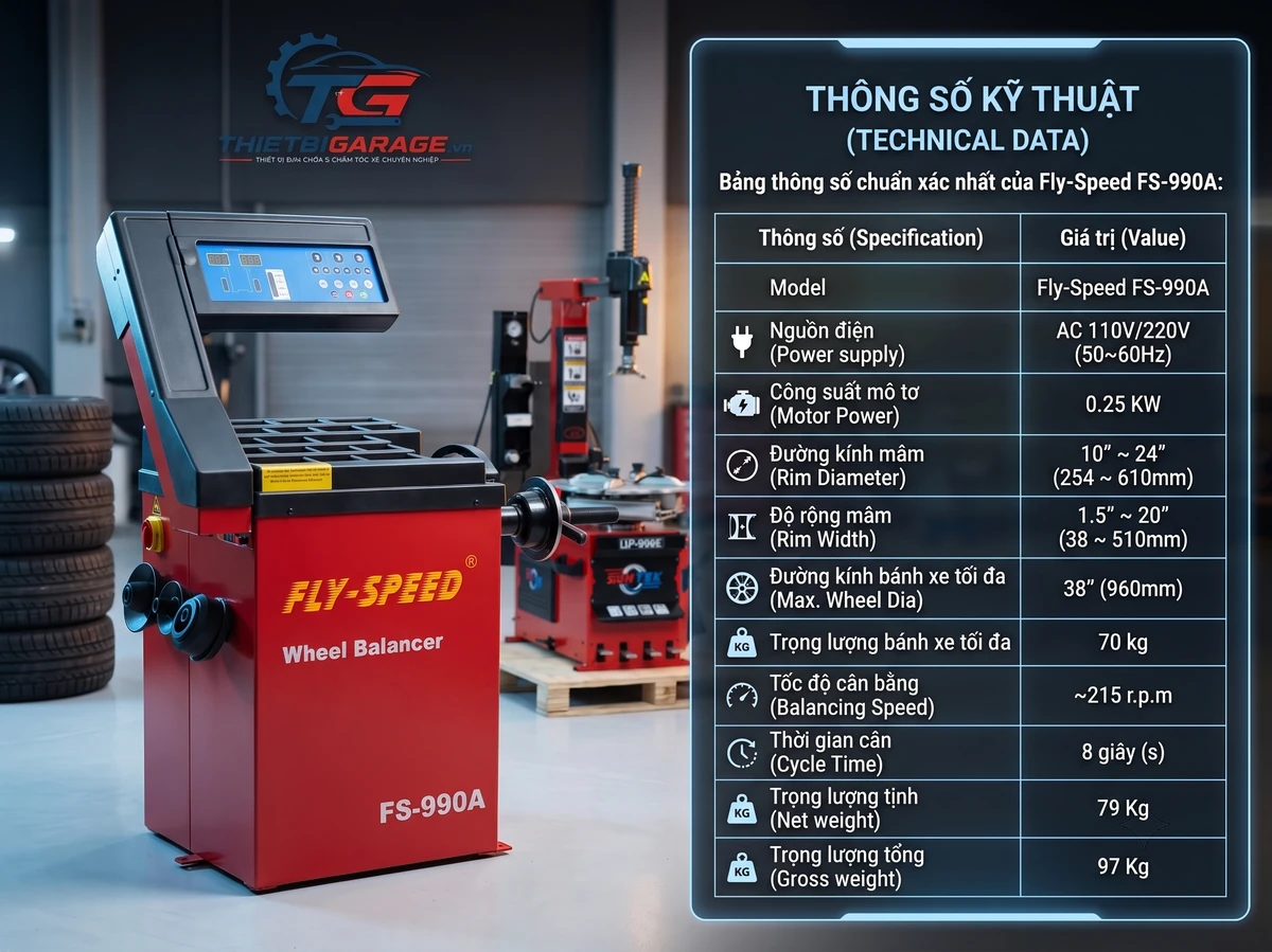 Máy Cân Bằng Lốp FS-990A và Máy Tháo Lốp Máy cân bằng lốp Fly-Speed FS-990A và máy tháo lốp khác, thiết bị sửa chữa ô tô đồng bộ, giá tốt.