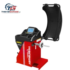 Máy cân bằng lốp ô tô Omega-Trainsway 825LZ Lộc Phát với công nghệ laser chỉ điểm chính xác.