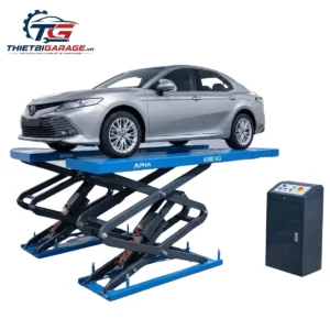 Cầu nâng ô tô cắt kéo ALPHA AL-4XA 4 tấn nâng xe Camry, thiết bị chuyên nghiệp cho gara.