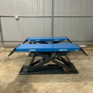 Cầu nâng cắt kéo di động Alpha AL-4XD chính hãng Lộc Phát nâng hạ thực tế tại xưởng
