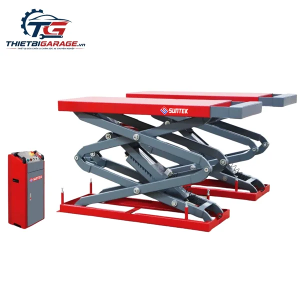 Cầu nâng cắt kéo ô tô Suntek 3500S chính hãng kiểu xếp âm nền