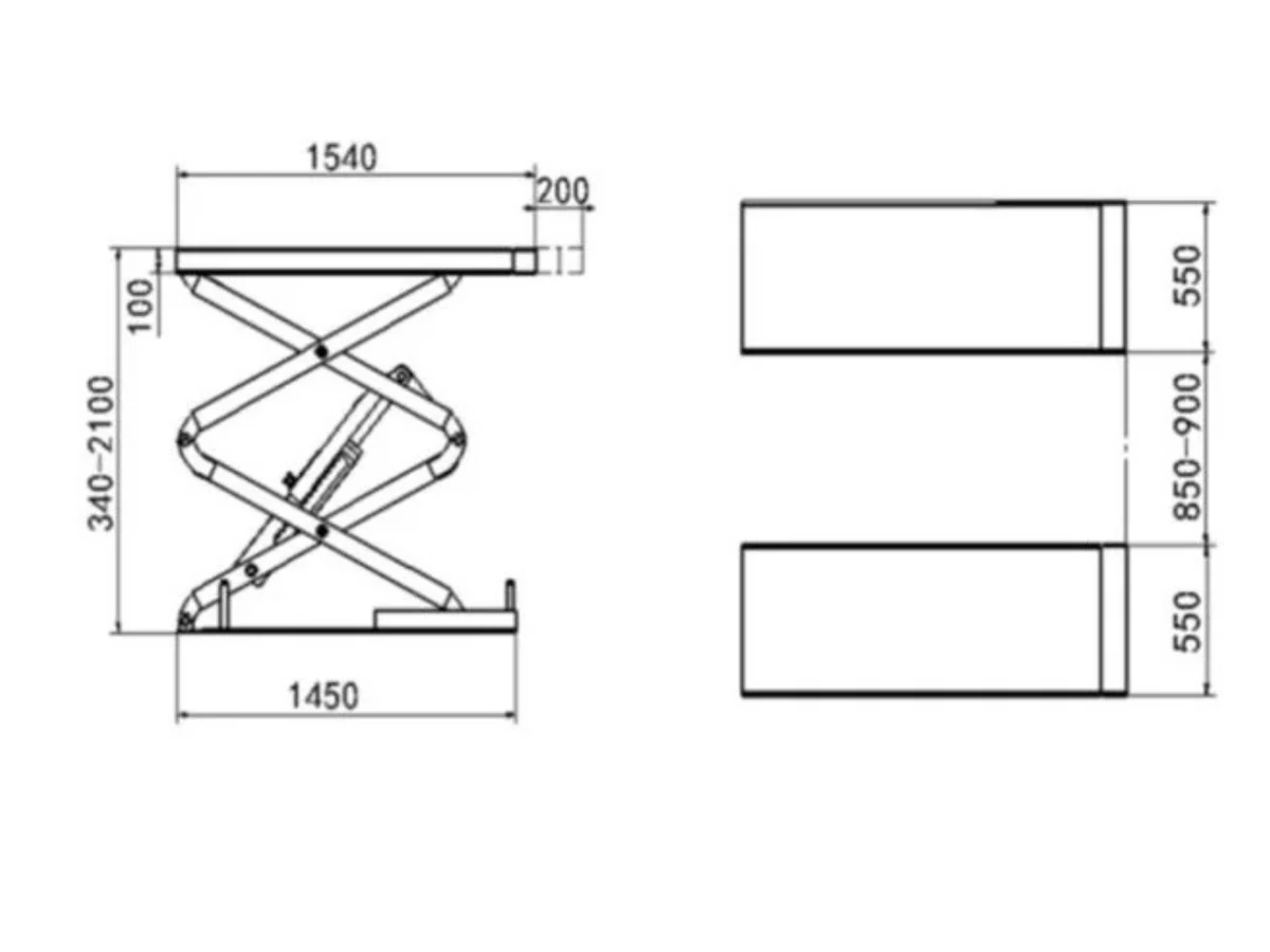 Thông số kỹ thuật cầu nâng ô tô Suntek 3500S Bản vẽ chi tiết cầu nâng ô tô cắt kéo Suntek 3500S, hiển thị kích thước và thông số kỹ thuật.