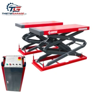 Cầu nâng ô tô kiểu xếp Suntek 3500S 220V chính hãng, thiết kế gọn gàng.