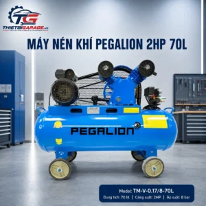 Máy nén khí Pegalion 2HP 70L 220V áp 8 bar model TM-V-0.17-8-70L