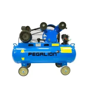 Toàn cảnh máy nén khí dây đai Pegalion bình 70 lít màu xanh