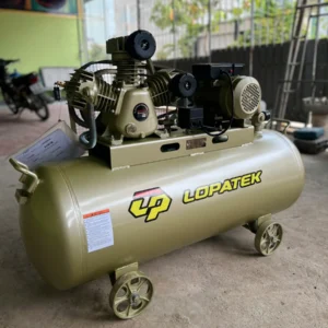 Máy nén khí Lopatek 3HP 200L 220V AW20012-200 chính hãng, hoạt động ổn định tại garage.