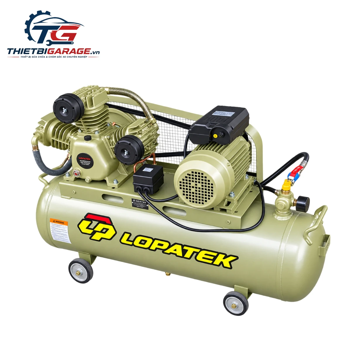 Máy nén khí LOPATEK 4HP 200L 380V - Thiết bị chuyên nghiệp cho gara. Máy nén khí LOPATEK 4HP 200L 380V chính hãng, công suất mạnh mẽ cho gara sửa chữa ô tô.