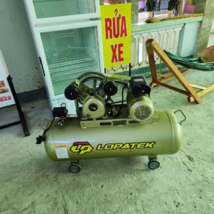 Máy nén khí LOPATEK AW20012(S) 3HP 100L 220V chính hãng, hoạt động ổn định tại gara.