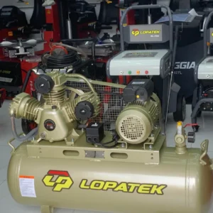 Máy nén khí LOPATEK AW20012(S) 3HP 100L 220V chính hãng, hoạt động ổn định tại gara.