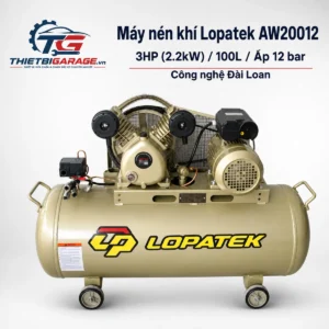 Máy nén khí Lopatek AW20012 3HP 100L áp suất 12 bar chính hãng