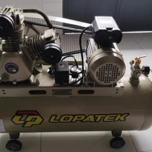 Máy nén khí LOPATEK AW20012(S) 3HP 100L áp 12 Bar, động cơ dây đồng, phù hợp gara ô tô.