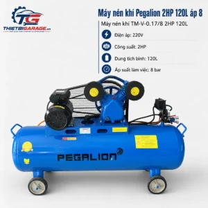 Thông số máy nén khí Pegalion 2HP bình 120L áp suất 8 bar điện 220V