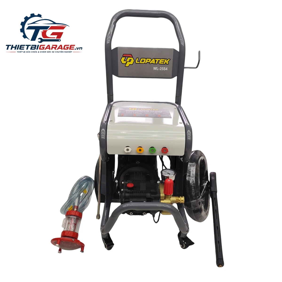 Máy rửa xe cao áp Lopatek WL-25S4 2.5KW 220V 90 Bar Máy rửa xe cao áp Lopatek WL-25S4 2.5KW chính hãng, áp lực 90 bar, cho gara ô tô.