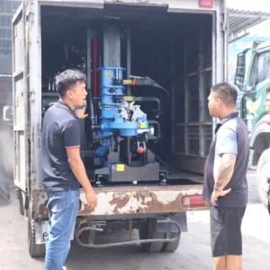 Bàn giao và hướng dẫn kỹ thuật vận hành máy tháo lốp xe tải lưu động Alpha AL-1300-SDL2 tận nơi