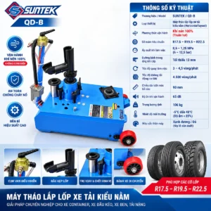 bảng thông số kỹ thuật máy tháo lốp xe tải suntek qd-b chính hãng