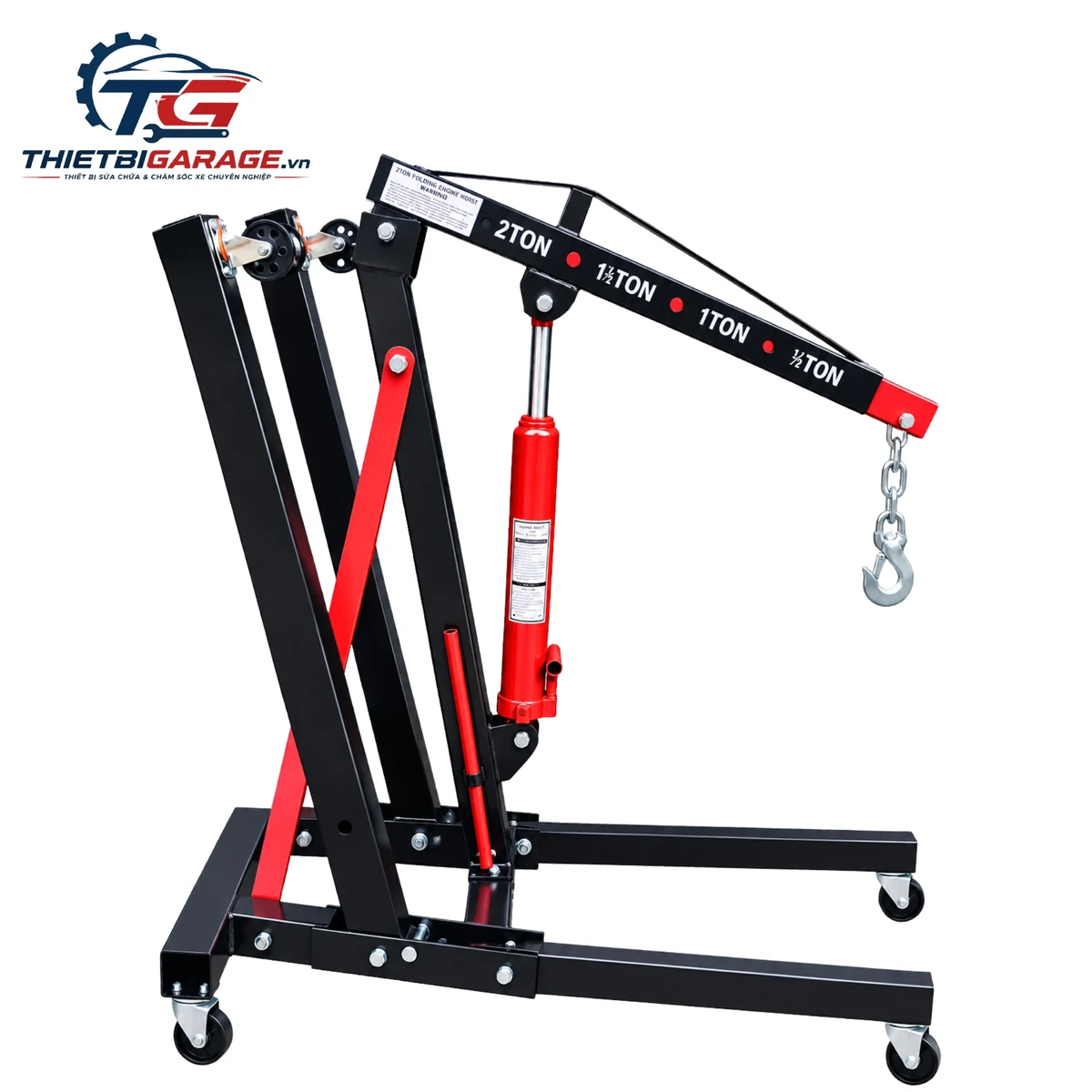 cần vươn 4 nấc tải trọng cẩu móc động cơ 2 tấn