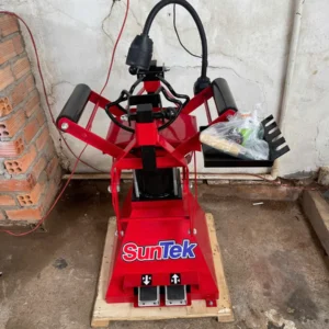 Máy banh lốp xe con dùng khí nén Suntek PG màu đỏ tươi chính diện bàn đạp đôi