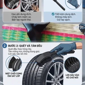 Hướng dẫn sử dụng và so sánh bàn chải dưỡng lốp với mút xốp