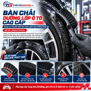 Infographic tính năng bàn chải dưỡng lốp ô tô cao cấp