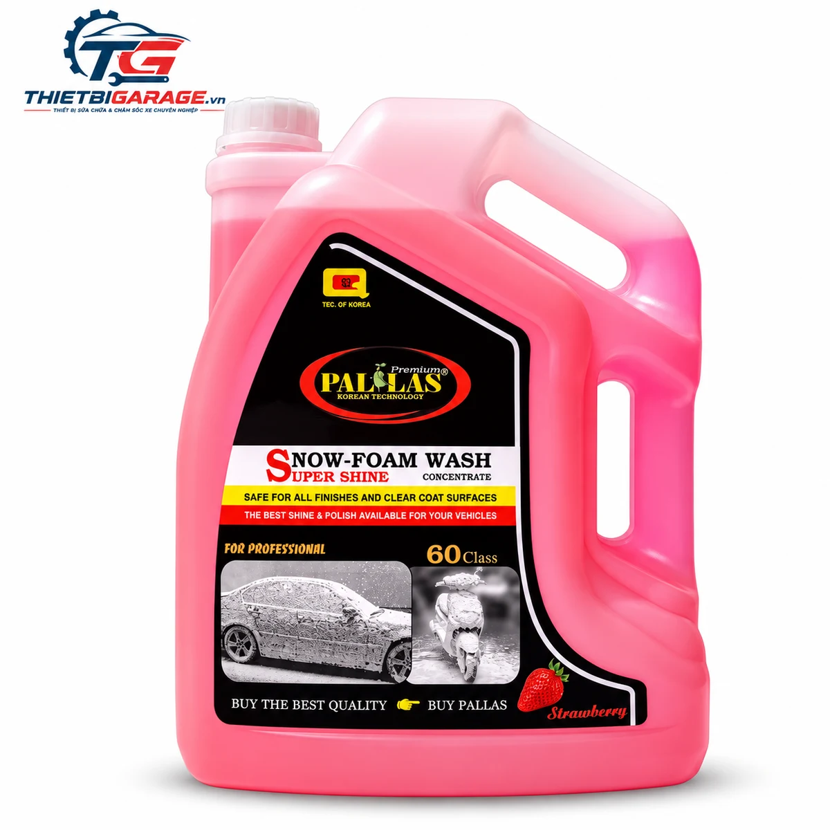 Nước rửa xe bọt tuyết Pallas can 6 lít chính hãng