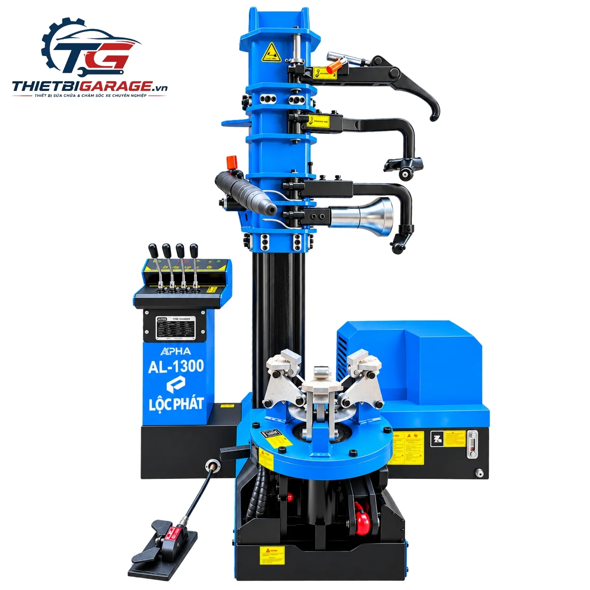 máy tháo lắp lốp xe tải Alpha AL-1300 4kW kiểu đứng đa năng
