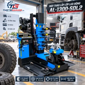 Máy tháo lắp lốp xe tải đa năng lắp trên xe lưu động Alpha AL-1300-SDL2 mâm 12 đến 24.5 inch