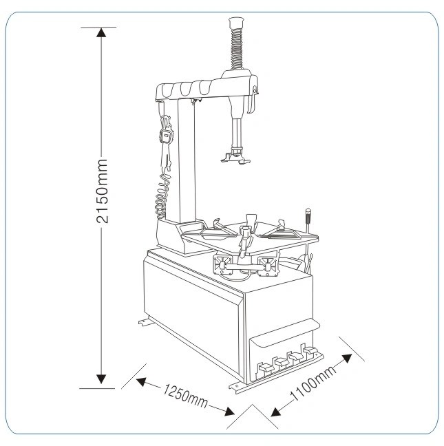 sơ đồ cấu tạo máy tháo lốp fly speed fs-860