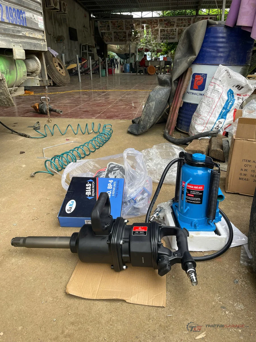 Trọn bộ thiết bị súng xiết bu lông Hitorq 2631 và kích đội khí nén tại Bình Thuận