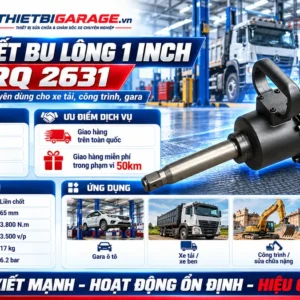 Bảng thông số kỹ thuật chi tiết súng mở bu lông 1 inch Hitorq 2631 Đài Loan