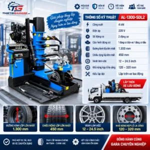 Tính năng vượt trội của máy tháo lắp lốp xe tải đa năng lắp trên xe lưu động Alpha AL-1300-SDL2