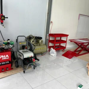 Khay thép dày dặn dập gân chịu lực sơn tĩnh điện chống rỉ xe đẩy 3 ngăn