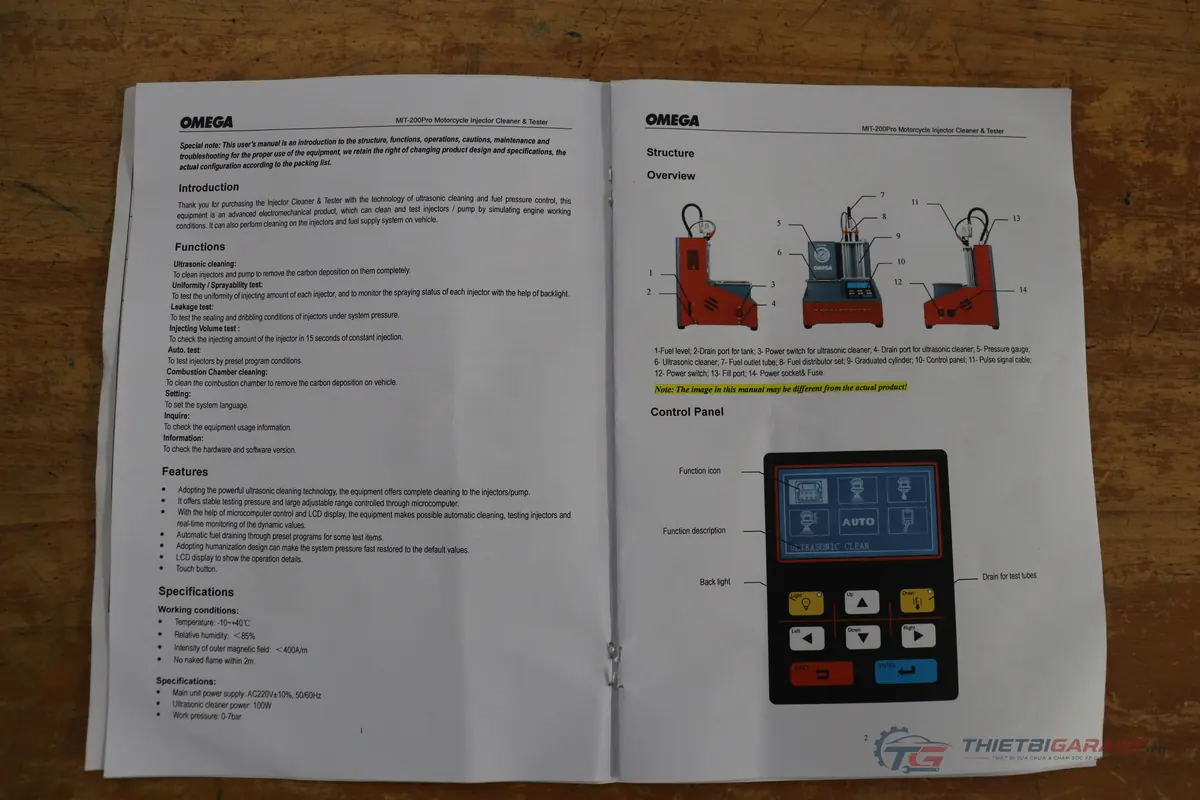 Sổ tay kỹ thuật nhà máy bảng thông số phần cứng OMEGA OM-3F