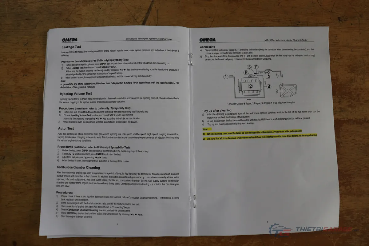 Sổ tay kỹ thuật nhà máy kiểm tra rò rỉ Leakage test và sơ đồ nối ống vệ sinh buồng đốt
