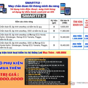 bảng so sánh tính năng máy chẩn đoán smartfi 2 bản a b c d