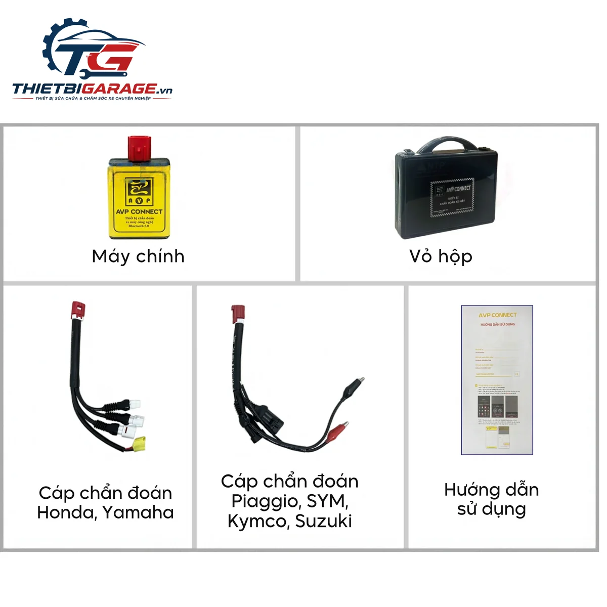 trọn bộ phụ kiện cáp chẩn đoán máy đọc lỗi avp connect