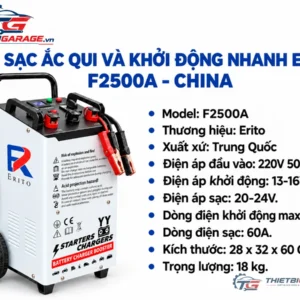 Thông số máy sạc ắc quy ERITO F2500A