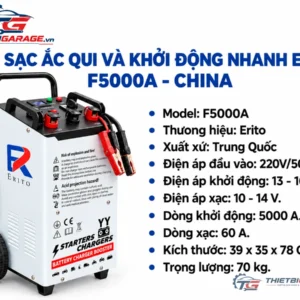 Thông số máy sạc ắc quy ERITO F5000A