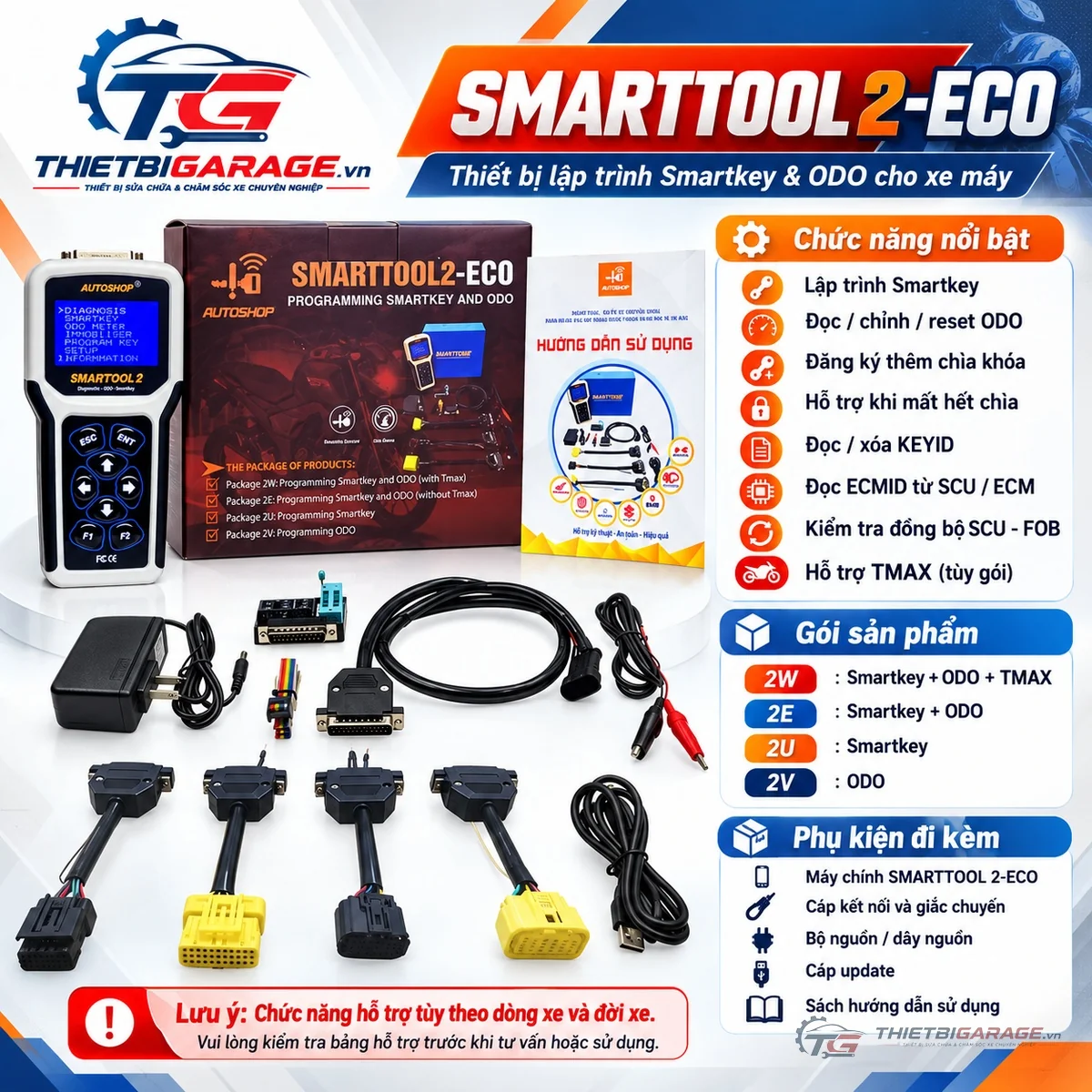 Infographic máy Smarttool ECO lập trình Smartkey và ODO xe máy Autoshop