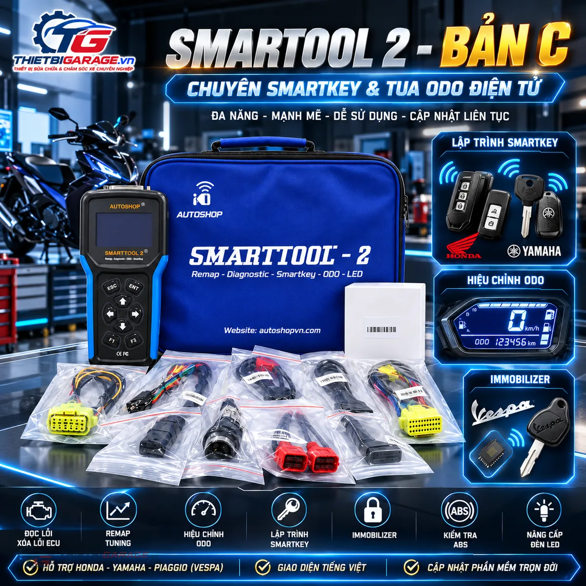 Infographic SmartTool 2 Bản C chuyên Smartkey và tua đồng hồ ODO điện tử