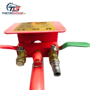 Đế thép đúc dày dặn và bánh xe cao su di chuyển linh hoạt kích đội hơi Bestech SJ-014