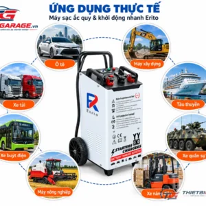Máy sạc ắc quy ERITO chuyên dụng xe tải và máy công trình