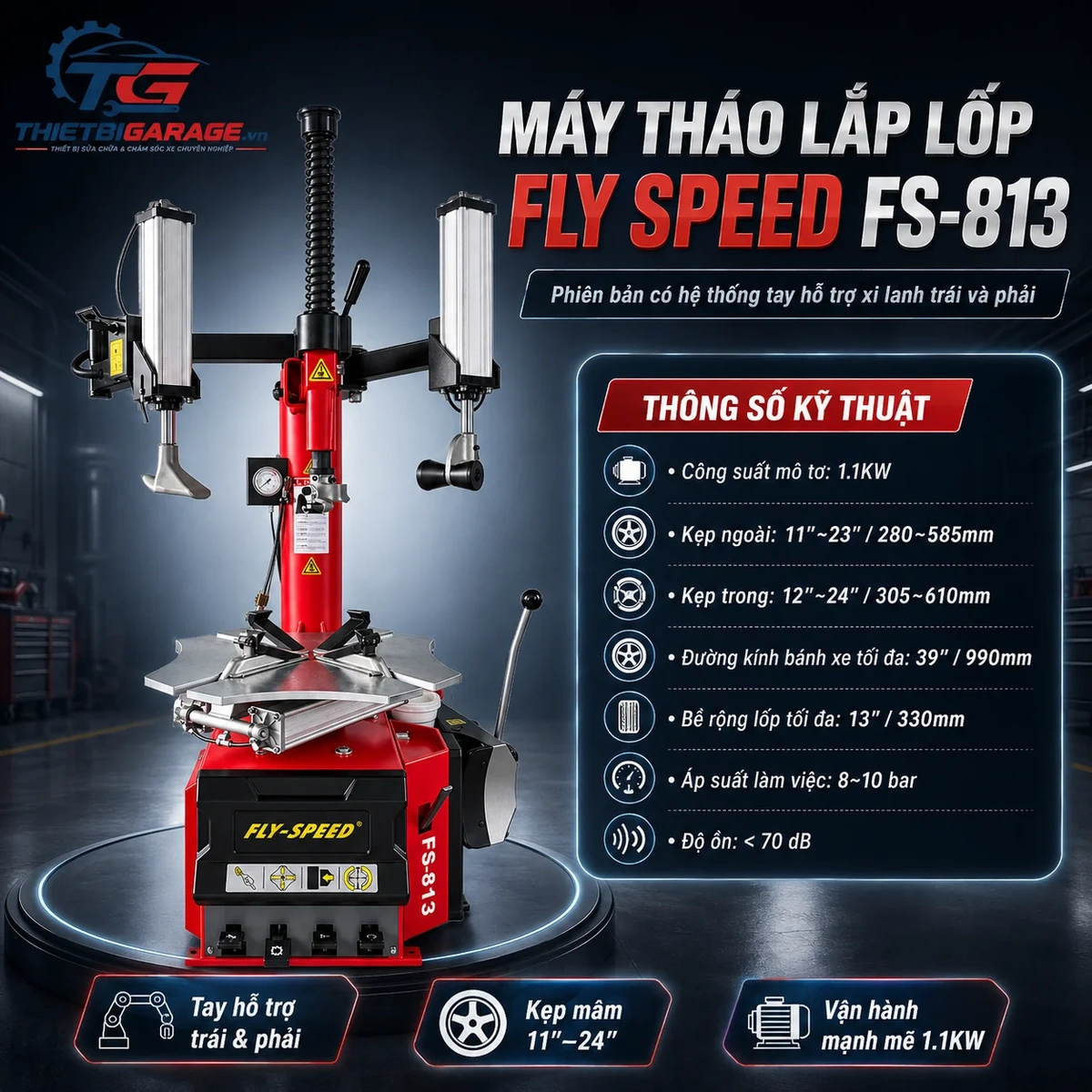 máy tháo lốp Fly Speed FS-813 chính hãng