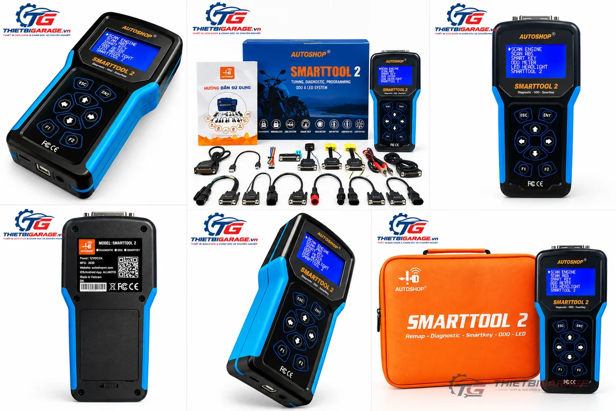 Phối cảnh hệ sinh thái máy đọc lỗi Smarttool 2 và phụ kiện cao cấp