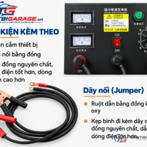 Phụ kiện dây jumper kẹp bình máy sạc ERITO