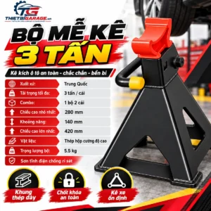 Bảng thông số kỹ thuật bộ mễ kê 3 tấn chiều cao 280-420mm